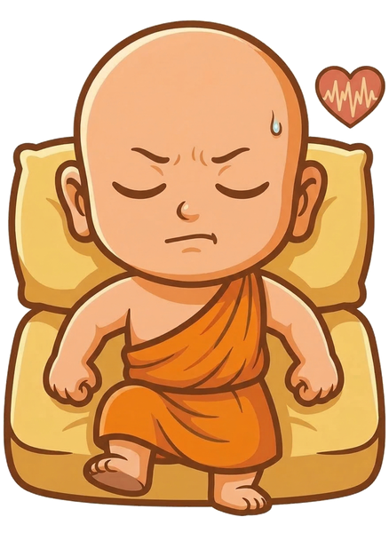 Bodi sitting on couch looking exhausted with elevated heart rate