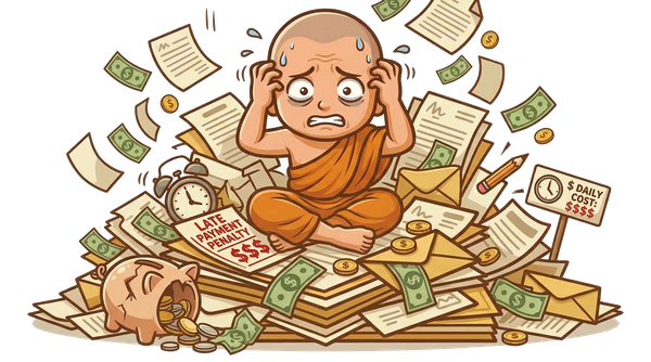 Bodi stressed and overwhelmed by bills and financial obligations